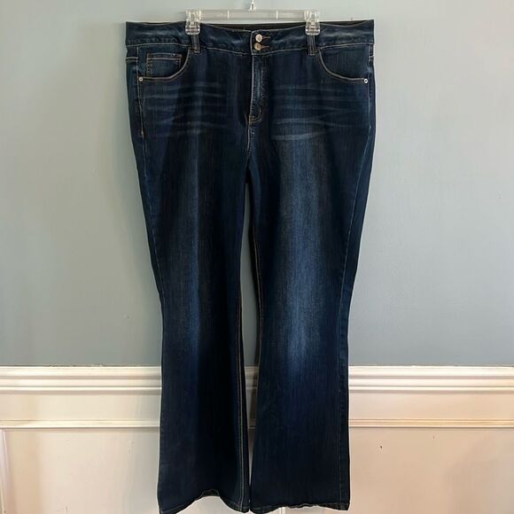 Women’s plus size 24 Long High Rise Boot stretch Denim Jeans - Picture 2 of 14